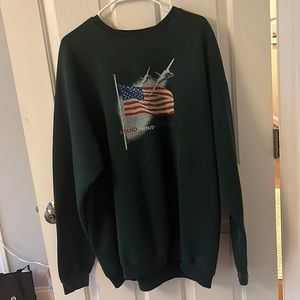 Dark green oversized crewneck